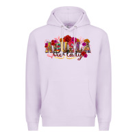 Lilac Abuela Our Lady Premium Hoodie - texasbilliewilder