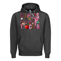 Charcoal Heather cupids favorite teacher Zipper Hoodie - NancyCooperArtShop