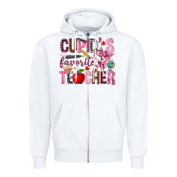 White cupids favorite teacher Zipper Hoodie - NancyCooperArtShop
