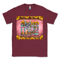 Burgundy mama llama sunflowers Classic Tee - LillyAllenDesigns