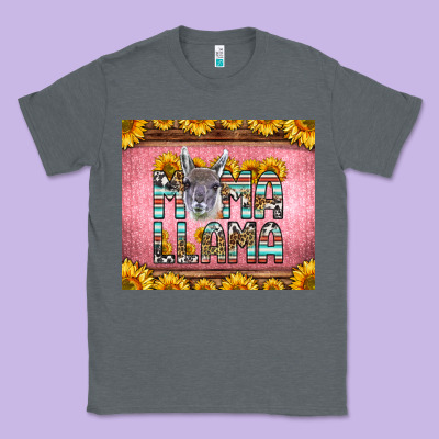 Mama Llama Sunflowers Classic Tee Designed By Lillyallendesigns
