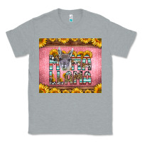 Heather Grey mama llama sunflowers Classic Tee - LillyAllenDesigns