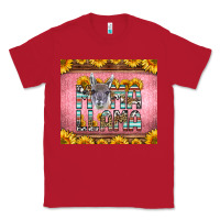 Red mama llama sunflowers Classic Tee - LillyAllenDesigns