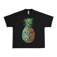 Black pineapple leopar turquoise serape summer Urban Heavy Tee - Artiststas