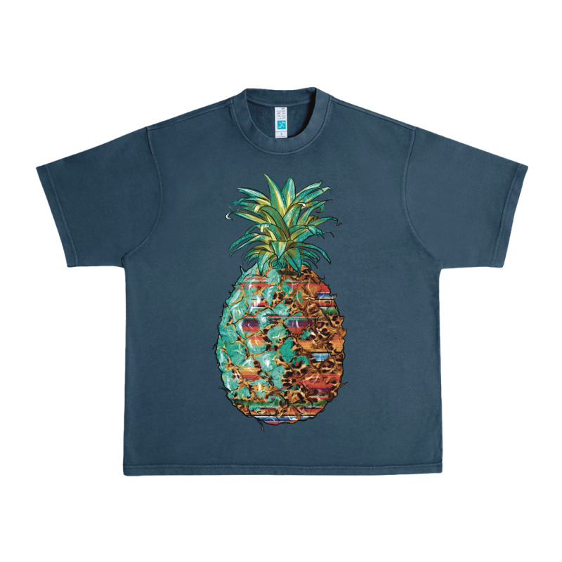 Pineapple Leopar Turquoise Serape Summer Urban Heavy Tee by Artiststas | Teevron