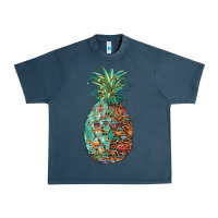 Midnight Navy pineapple leopar turquoise serape summer Urban Heavy Tee - Artiststas