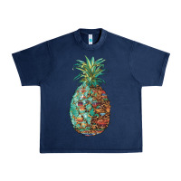 Navy pineapple leopar turquoise serape summer Urban Heavy Tee - Artiststas