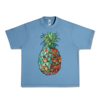 Pebble Blue pineapple leopar turquoise serape summer Urban Heavy Tee - Artiststas