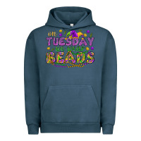 Pigment Midnight Navy On Tuesday we wear beads Urban Hoodie - HowdyJamesFarm