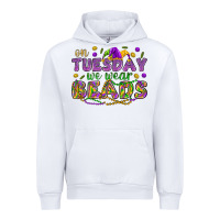 White On Tuesday we wear beads Urban Hoodie - HowdyJamesFarm