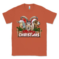 Copper Merry Christmas Goats Classic Tee - LillyAllenDesigns
