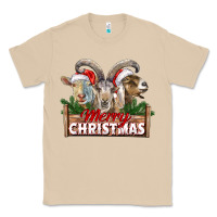 Mushroom Merry Christmas Goats Classic Tee - LillyAllenDesigns