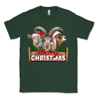 Merry Christmas Goats Classic Tee | Teevron