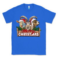 True Royal Merry Christmas Goats Classic Tee - LillyAllenDesigns