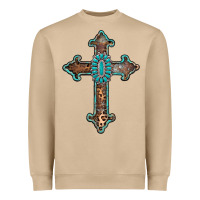 Mushroom turquoise cross Heavyweight Sweatshirt - AdoDesignShop