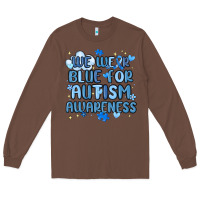 Chestnut we wear blue for autism awareness Long Sleeve Tee - MaliasSmallBusiness