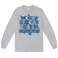 Moon Dust we wear blue for autism awareness Long Sleeve Tee - MaliasSmallBusiness
