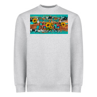 Heather Grey world's best mom sunflower license plate Heavyweight Sweatshirt - Artiststas