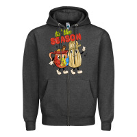 Charcoal Heather tis' the season mexican food Zipper Hoodie - MaliasSmallBusiness