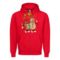 Red tis' the season mexican food Zipper Hoodie - MaliasSmallBusiness