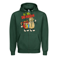 Sports Green tis' the season mexican food Zipper Hoodie - MaliasSmallBusiness
