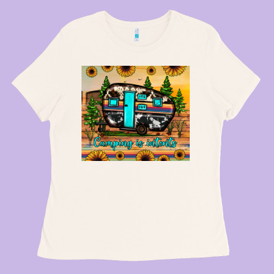Camping Is Intents Ladies Tee Designed By Jahusdesignshop