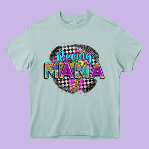 Racing Mama Heavy Core Tee Designed By Zillion Design Studio