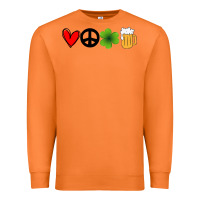 Carrot Funny St Patricks Day Love Peace Clover and Beer Premium Sweatshirt - Bettercallsaul