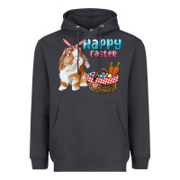 Smoke Happy Easter Bunny And Egg Basket Heavyweight Hoodie - RanaPortraitStore
