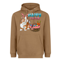 Toasted Coconut Happy Easter Bunny And Egg Basket Heavyweight Hoodie - RanaPortraitStore