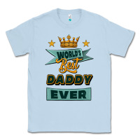 Dusty Blue world's best daddy ever Classic Tee - Jasminsmagicworld