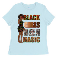 Baby Blue black girls been magic Ladies Tee - texasbilliewilder