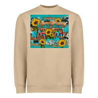 Mushroom world's best mom sunflower leopard cowhide Heavyweight Sweatshirt - Artiststas