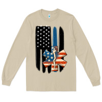Mushroom ems american flag Long Sleeve Tee - MaliasSmallBusiness