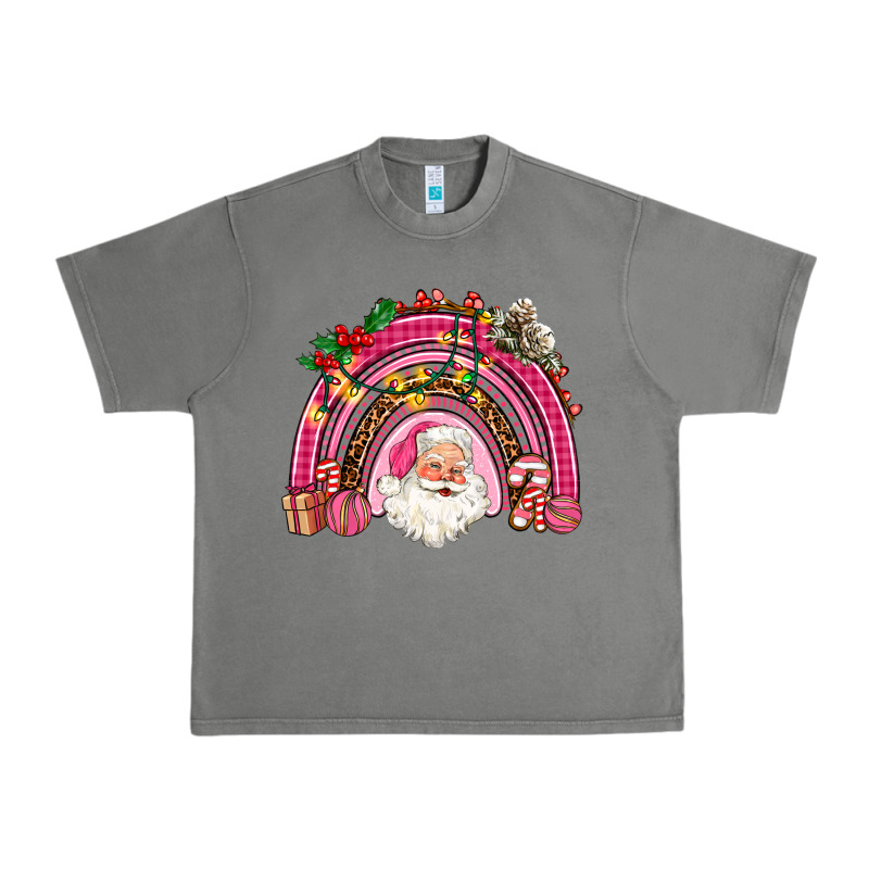 Pink Christmas Rainbow Urban Heavy Tee by AdoDesignShop | Teevron
