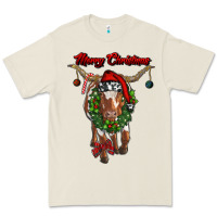 Bone merry christmas longhorn cow Premium Tee - RanaPortraitStore