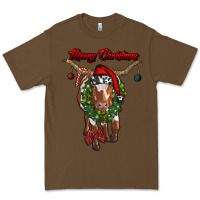 Cacao merry christmas longhorn cow Premium Tee - RanaPortraitStore