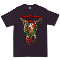 Plum merry christmas longhorn cow Premium Tee - RanaPortraitStore