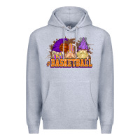 Heather Grey Basketball gnomes Premium Hoodie - NancyCooperArtShop