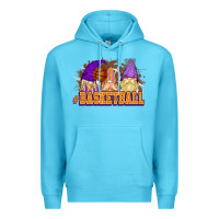 Ocean Blue Basketball gnomes Premium Hoodie - NancyCooperArtShop