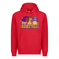 Red Basketball gnomes Premium Hoodie - NancyCooperArtShop