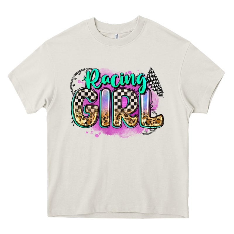 Racing Girl Heavy Core Tee by Zillion Design Studio | Teevron