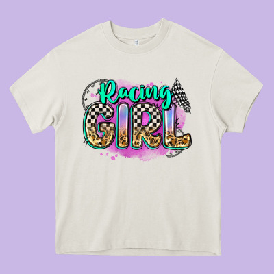 Racing Girl Heavy Core Tee Designed By Zillion Design Studio