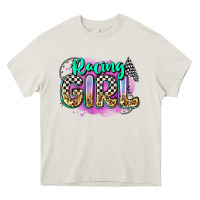 Cream racing girl Heavy Core Tee - Zillion Design Studio