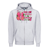Heather Grey crocin' around the christmas tree Zipper Hoodie - MaliasSmallBusiness