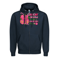 Navy crocin' around the christmas tree Zipper Hoodie - MaliasSmallBusiness