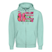 Seafoam crocin' around the christmas tree Zipper Hoodie - MaliasSmallBusiness