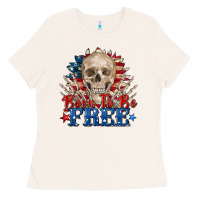 Bone born to be free skeleton Ladies Tee - Zillion Design Studio