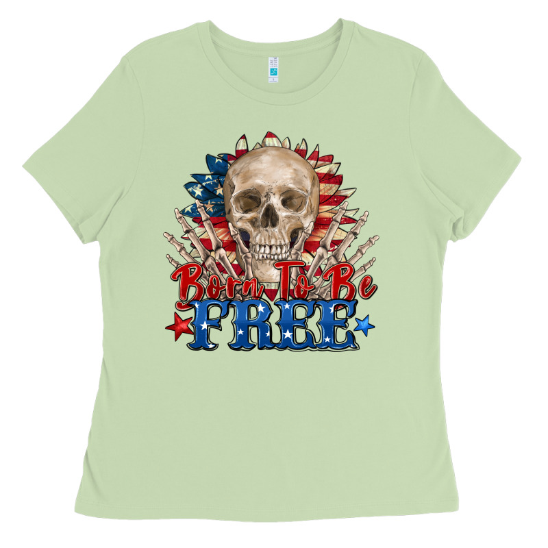 Born To Be Free Skeleton Ladies Tee by Zillion Design Studio | Teevron