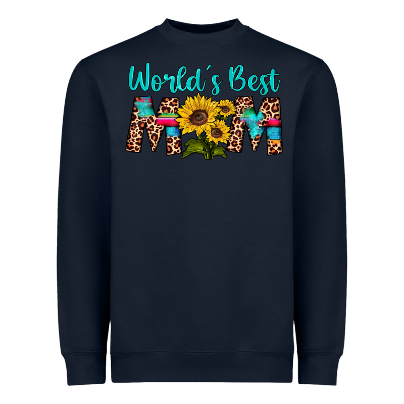 World's Best Mom Sunflower Heavyweight Sweatshirt by Artiststas | Teevron